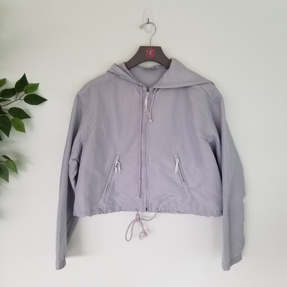 MAGASCHONI Nylon Drawstring Utility Crop Jacket Si